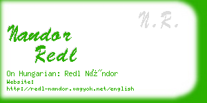 nandor redl business card